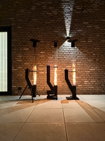 Calefacción exterior asequible y sin gas con una estufa de pellets Flamesa