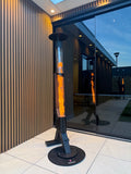 Flamesa Flare estufa de pellets de exterior en terraza