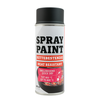 Pintura en spray resistente al calor - Negra (400 ml)