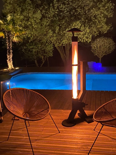 Desde que tenemos esta estufa de pellets para exterior, pasamos fuera casi todas las noches.